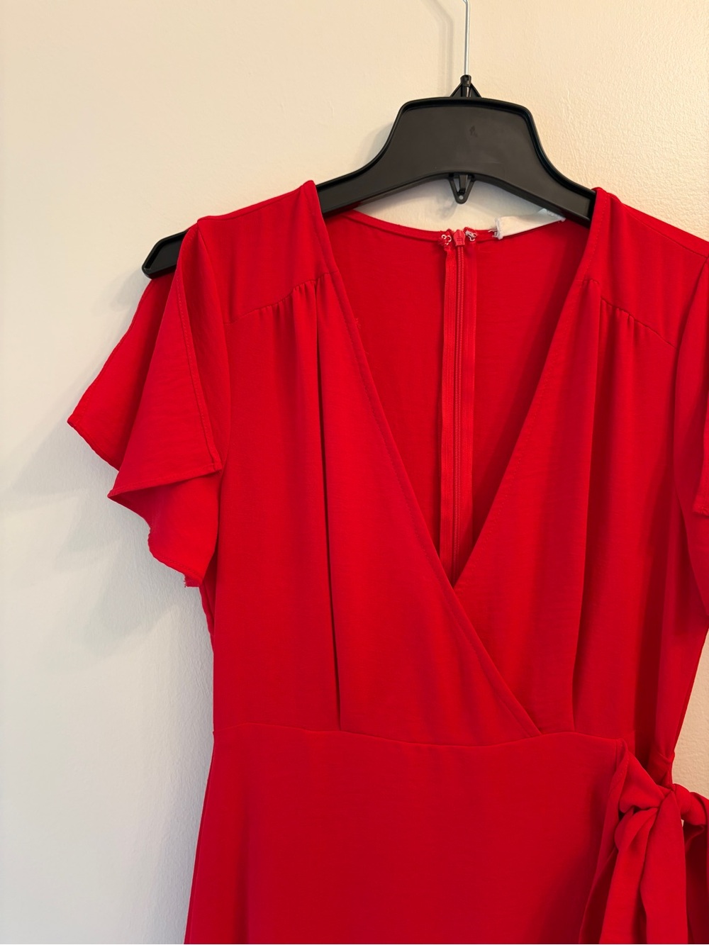 Altar’d State | Red Midi Wrap Dress - Evening Dress - Picture 3 of 10